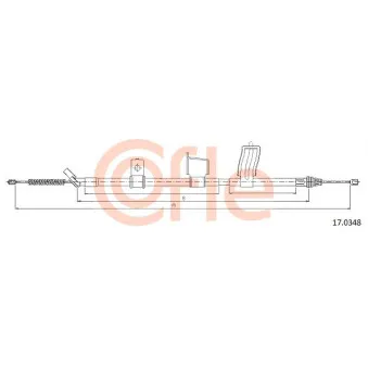 COFLE 17.0348 - Tirette à câble, frein de stationnement