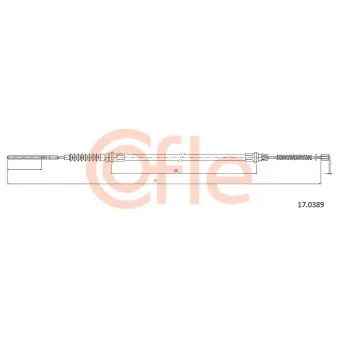 COFLE 17.0389 - Tirette à câble, frein de stationnement