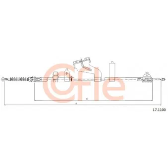 COFLE 17.1100 - Tirette à câble, frein de stationnement