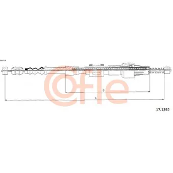 Tirette à câble, frein de stationnement COFLE [17.1392]