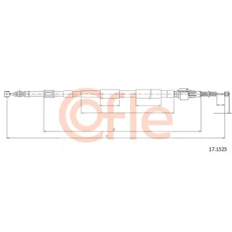 COFLE 17.1525 - Tirette à câble, frein de stationnement