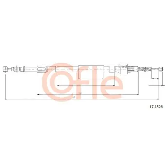COFLE 17.1526 - Tirette à câble, frein de stationnement