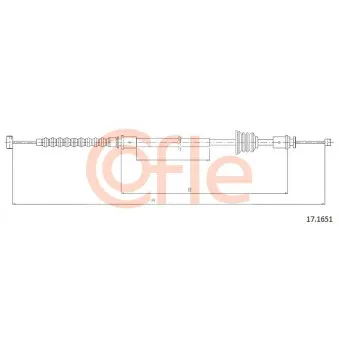 Tirette à câble, frein de stationnement COFLE 17.1651 pour TOYOTA HILUX 2.4 D - 83cv