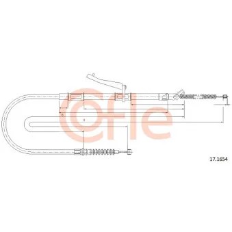 COFLE 17.1654 - Tirette à câble, frein de stationnement