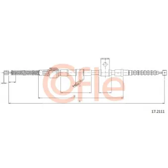 Tirette à câble, frein de stationnement COFLE 17.2111 pour MITSUBISHI PAJERO 2.5 TD - 87cv