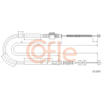 COFLE 17.2727 - Tirette à câble, frein de stationnement