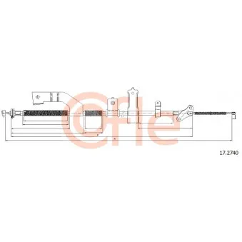 COFLE 17.2740 - Tirette à câble, frein de stationnement