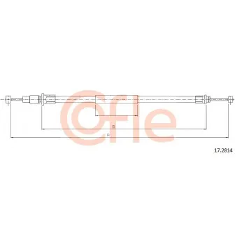 COFLE 17.2814 - Tirette à câble, frein de stationnement
