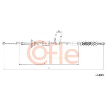COFLE 17.3508 - Tirette à câble, frein de stationnement