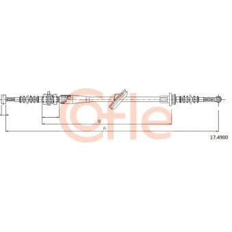 COFLE 17.4900 - Tirette à câble, frein de stationnement