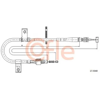 COFLE 17.5040 - Tirette à câble, frein de stationnement