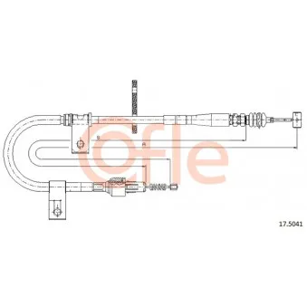 Tirette à câble, frein de stationnement COFLE OEM 5442081A01