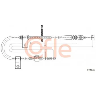 COFLE 17.5041 - Tirette à câble, frein de stationnement