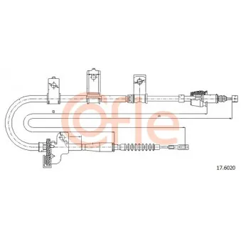 Tirette à câble, frein de stationnement COFLE OEM 5977007310