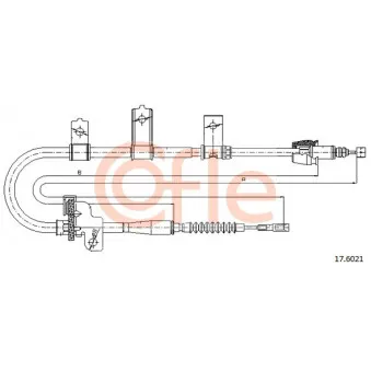 Tirette à câble, frein de stationnement COFLE OEM 5976007310