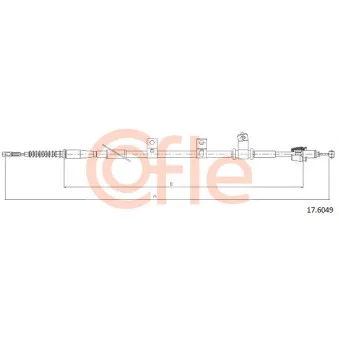 Tirette à câble, frein de stationnement COFLE 17.6049