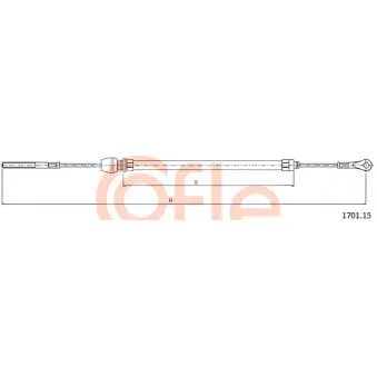 Tirette à câble, frein de stationnement COFLE 1701.15 pour OPEL COMBO 30-10 - 103cv