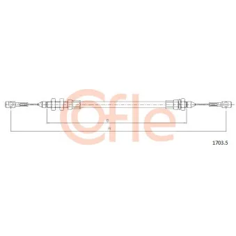 COFLE 1703.5 - Câble d'accélération