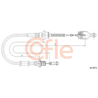 COFLE 18.0071 - Tirette à câble, commande d'embrayage