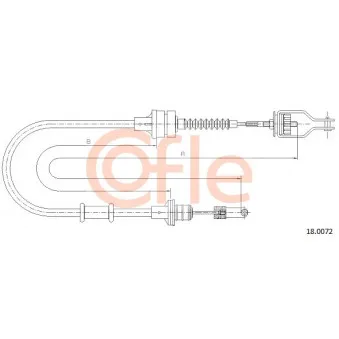COFLE 18.0072 - Tirette à câble, commande d'embrayage