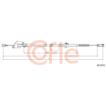 COFLE 18.2511 - Tirette à câble, commande d'embrayage
