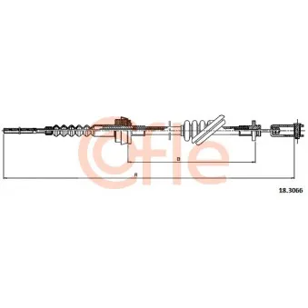 COFLE 18.3066 - Tirette à câble, commande d'embrayage