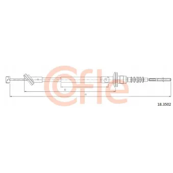 COFLE 18.3502 - Tirette à câble, commande d'embrayage