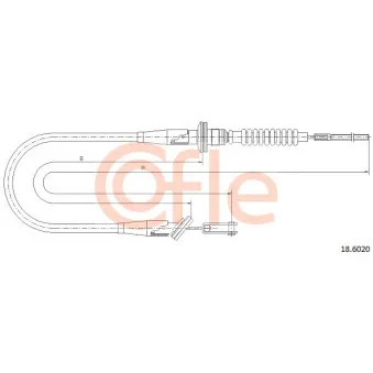 COFLE 18.6020 - Tirette à câble, commande d'embrayage
