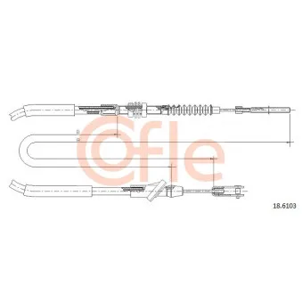 Tirette à câble, commande d'embrayage COFLE OEM 2371060A10