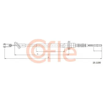 COFLE 19.1100 - Tirette à câble, commande d'embrayage