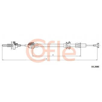 COFLE 19.208E - Tirette à câble, commande d'embrayage