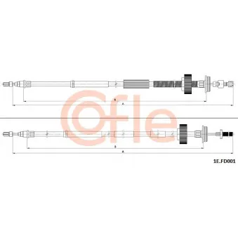 COFLE 1E.FD001 - Tirette à câble, frein de stationnement