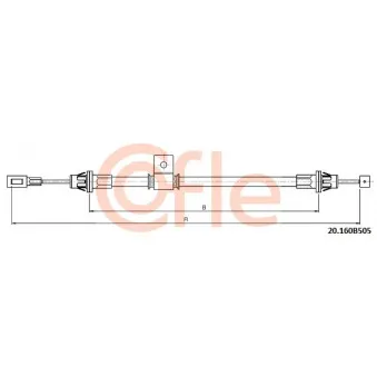 COFLE 20.160B505 - Tirette à câble, frein de stationnement