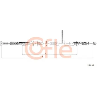 Tirette à câble, frein de stationnement COFLE 251.33