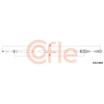 COFLE 2CB.FI001 - Tirette à câble, boîte de vitesse manuelle