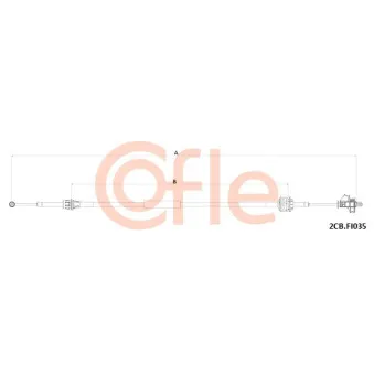 COFLE 2CB.FI035 - Tirette à câble, boîte de vitesse manuelle