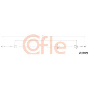 COFLE 2CB.FI046 - Tirette à câble, boîte de vitesse manuelle