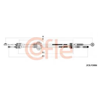 COFLE 2CB.FO006 - Tirette à câble, boîte de vitesse manuelle
