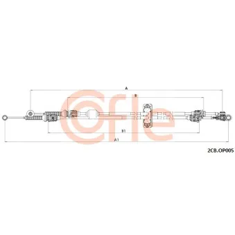 COFLE 2CB.OP005 - Tirette à câble, boîte de vitesse manuelle