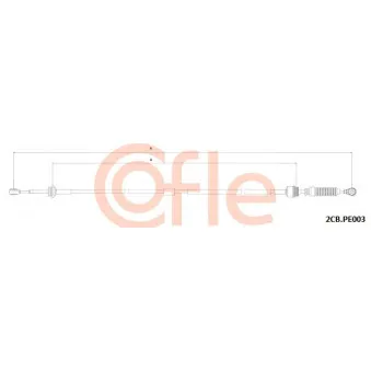 Tirette à câble, boîte de vitesse manuelle COFLE OEM 2444R3
