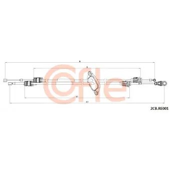 Tirette à câble, boîte de vitesse manuelle COFLE OEM 349359179R