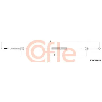 COFLE 2CB.VK016 - Tirette à câble, boîte de vitesse manuelle