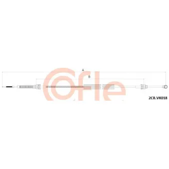 COFLE 2CB.VK018 - Tirette à câble, boîte de vitesse manuelle