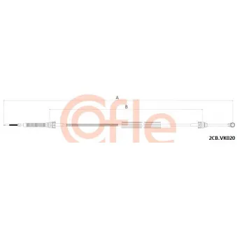 COFLE 2CB.VK020 - Tirette à câble, boîte de vitesse manuelle