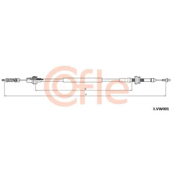 COFLE 3.VK001 - Câble d'accélération