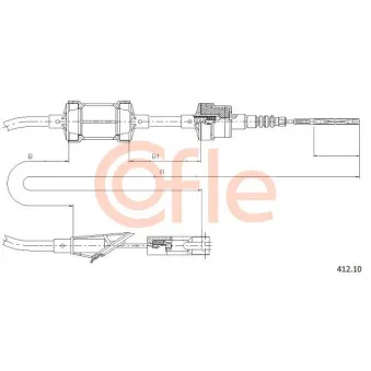 COFLE 412.10 - Tirette à câble, commande d'embrayage
