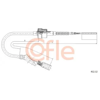 COFLE 412.12 - Tirette à câble, commande d'embrayage