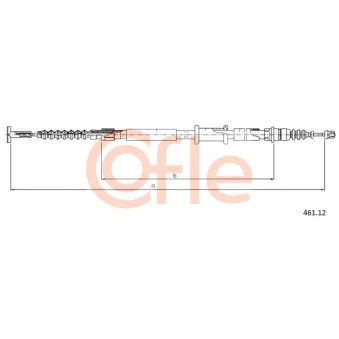 Tirette à câble, frein de stationnement COFLE OEM 46460478