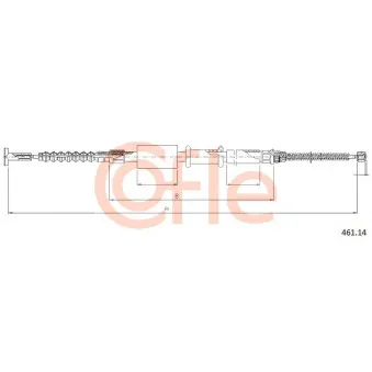 Tirette à câble, frein de stationnement COFLE 461.14