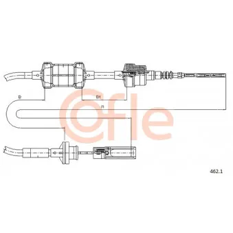 COFLE 462.1 - Tirette à câble, commande d'embrayage